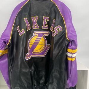 NBA Lakers Purple and Black Bomber Jacket